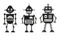 Robots icon set. Vector robot collection